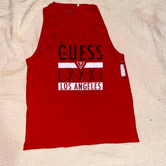 GUESS RED GYM TANKTOP! BRAND NEW!!! NEVER WORN!!! - Picture 1 of 5